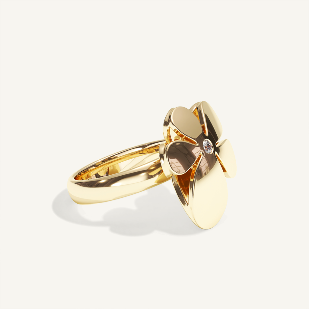 Gisela Petit Flower Ring – Yellow Gold product view 2