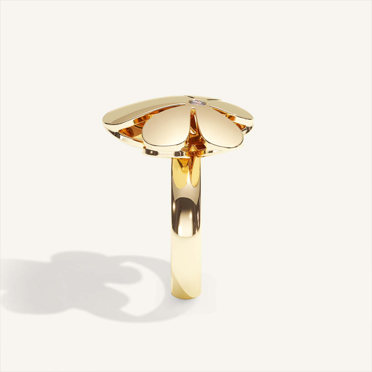 Gisela Petit Flower Ring – Yellow Gold product view 4