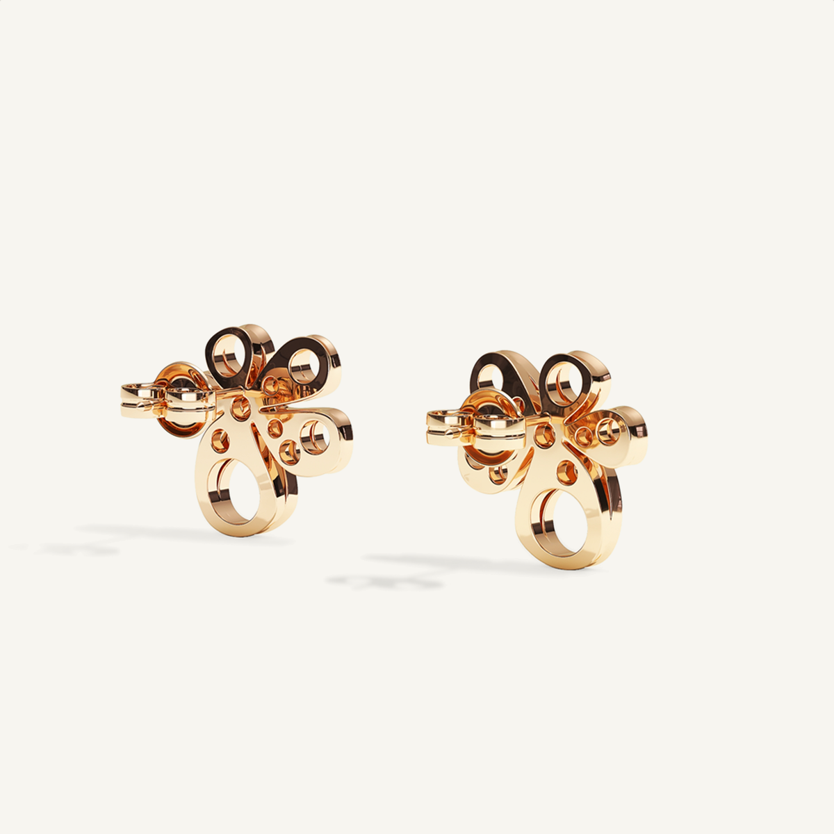 Gisela Void Flower Studs –  product view 2