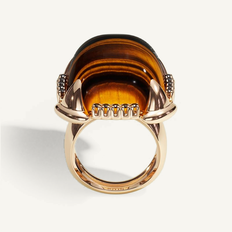 Griffe Ring Tiger Eye – 18K Rose Gold – view-2