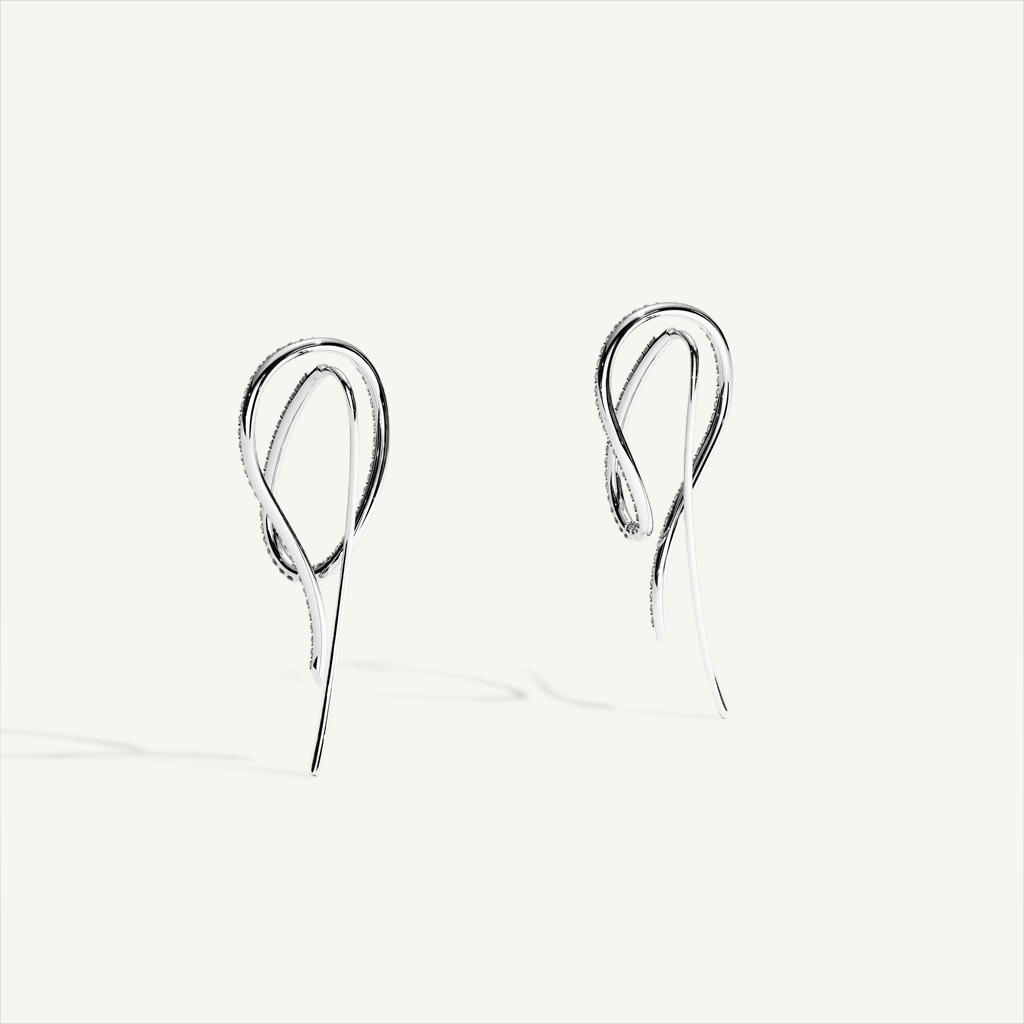 ATTACHE Pavé Earrings — product view