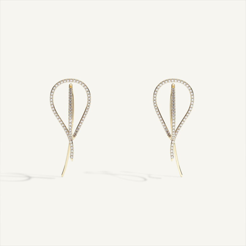 ATTACHE Pavé Earrings — product view