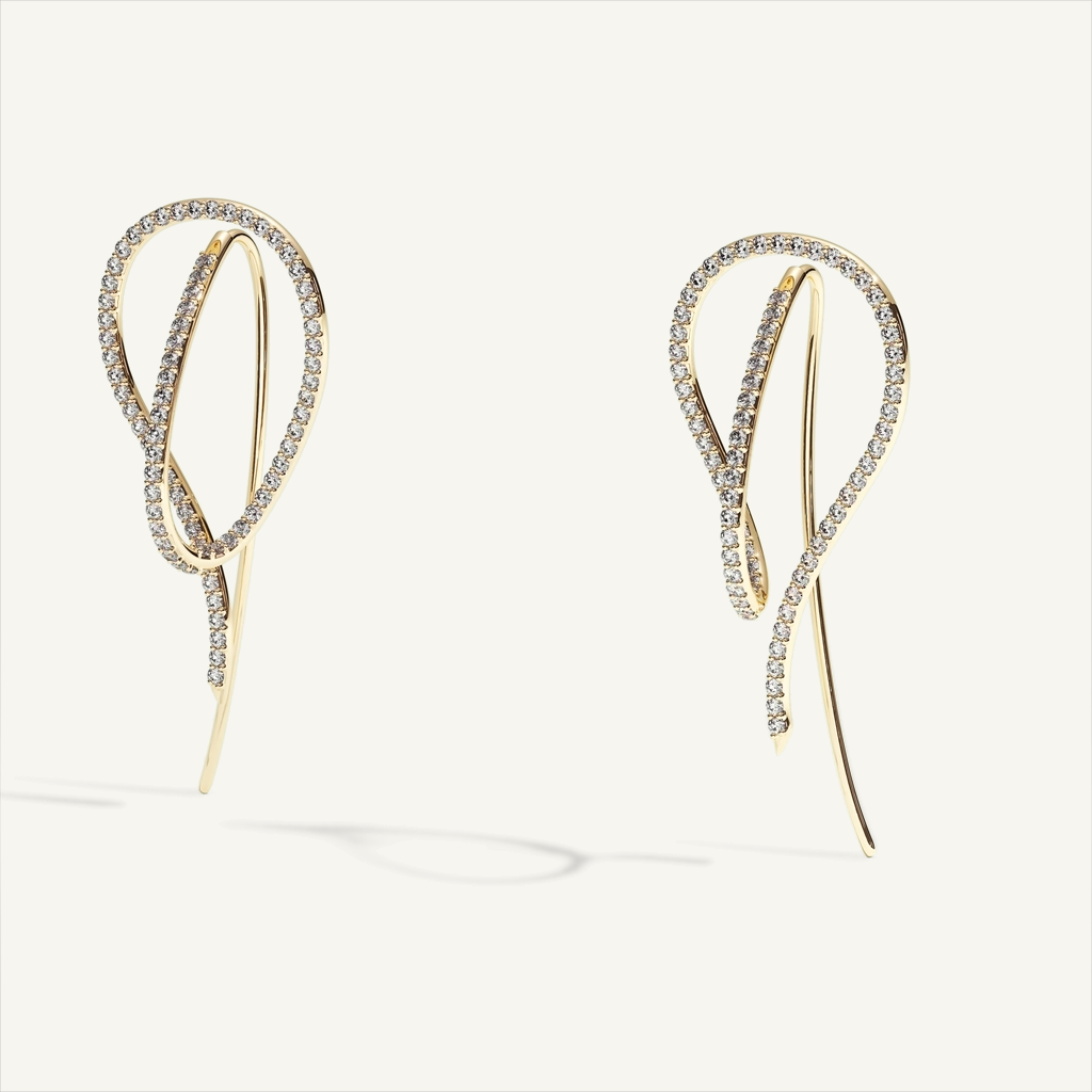 ATTACHE Pavé Earrings — product view