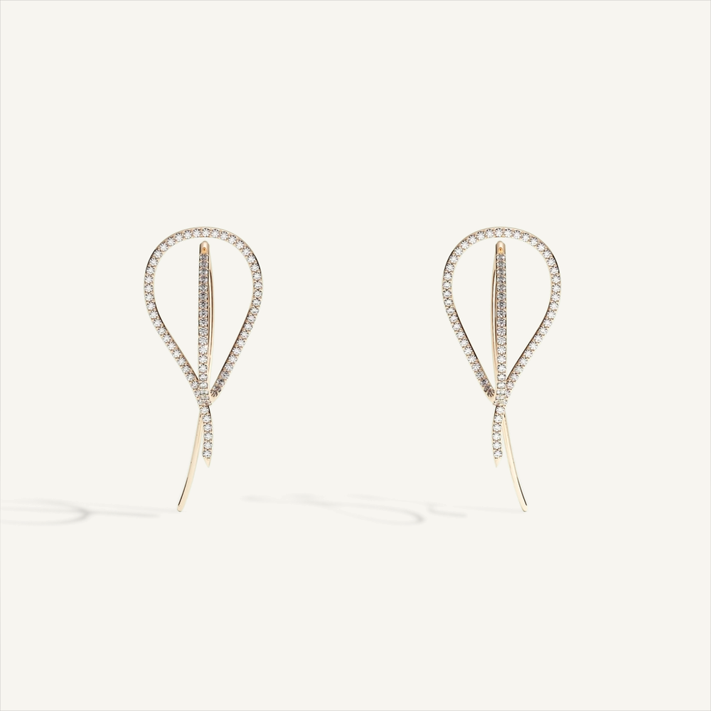 DEEP TEAL Pavé Earrings — product view