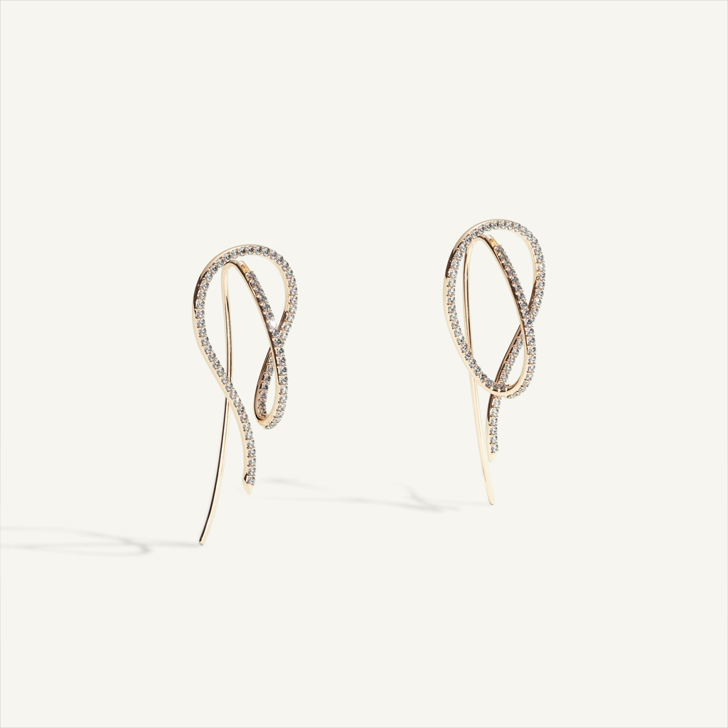 ATTACHE Pavé Earrings — product view