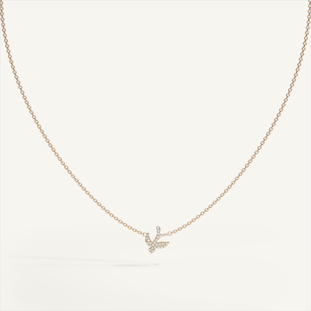 Little Nomad Solitaire Pavé Necklace — original product view 0