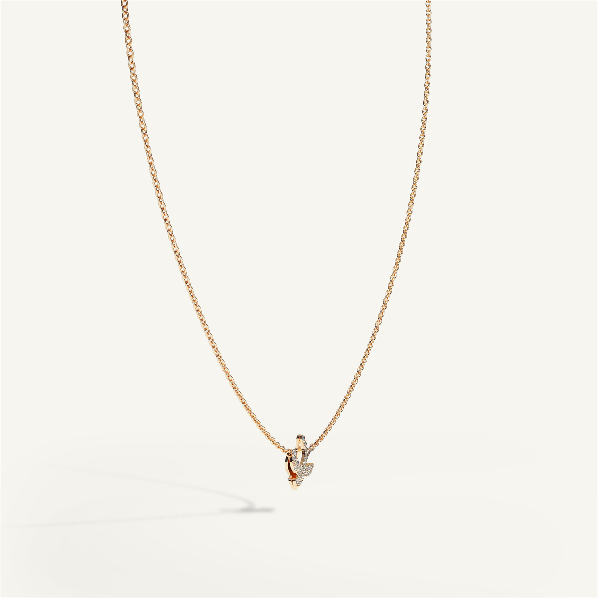 Little Nomad Solitaire Pavé Necklace — original product view 1