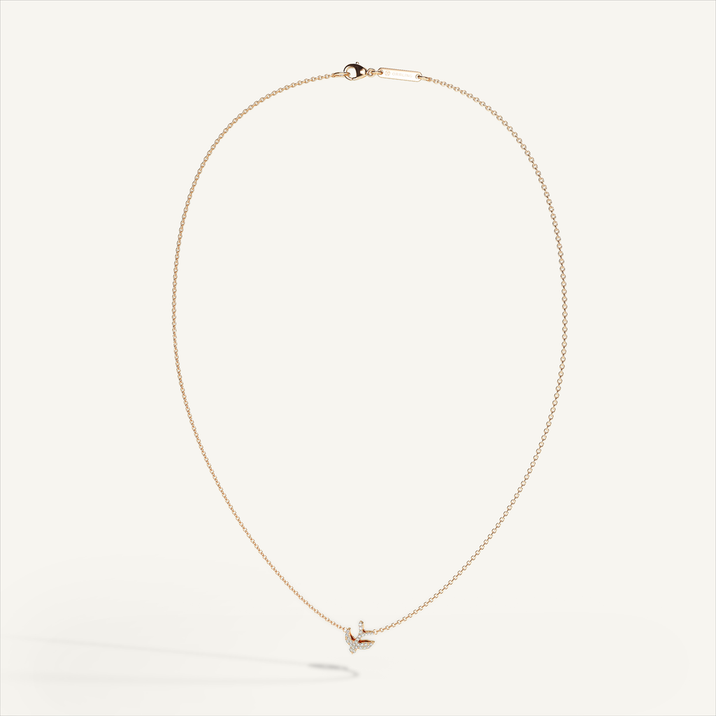 Little Nomad Solitaire Pavé Necklace — original product view 3
