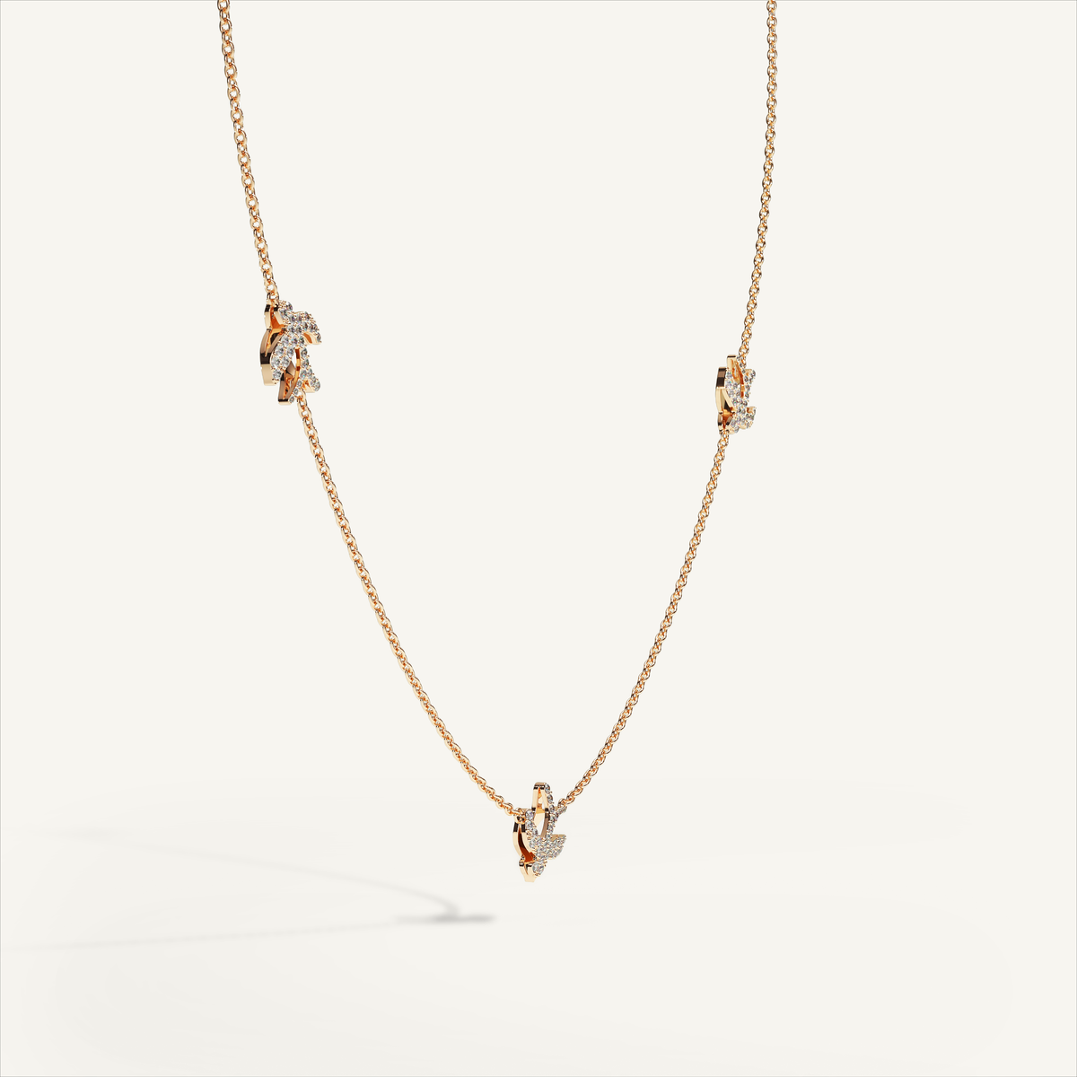 Little Nomad Trilogy Pavé Necklace — original product view 1