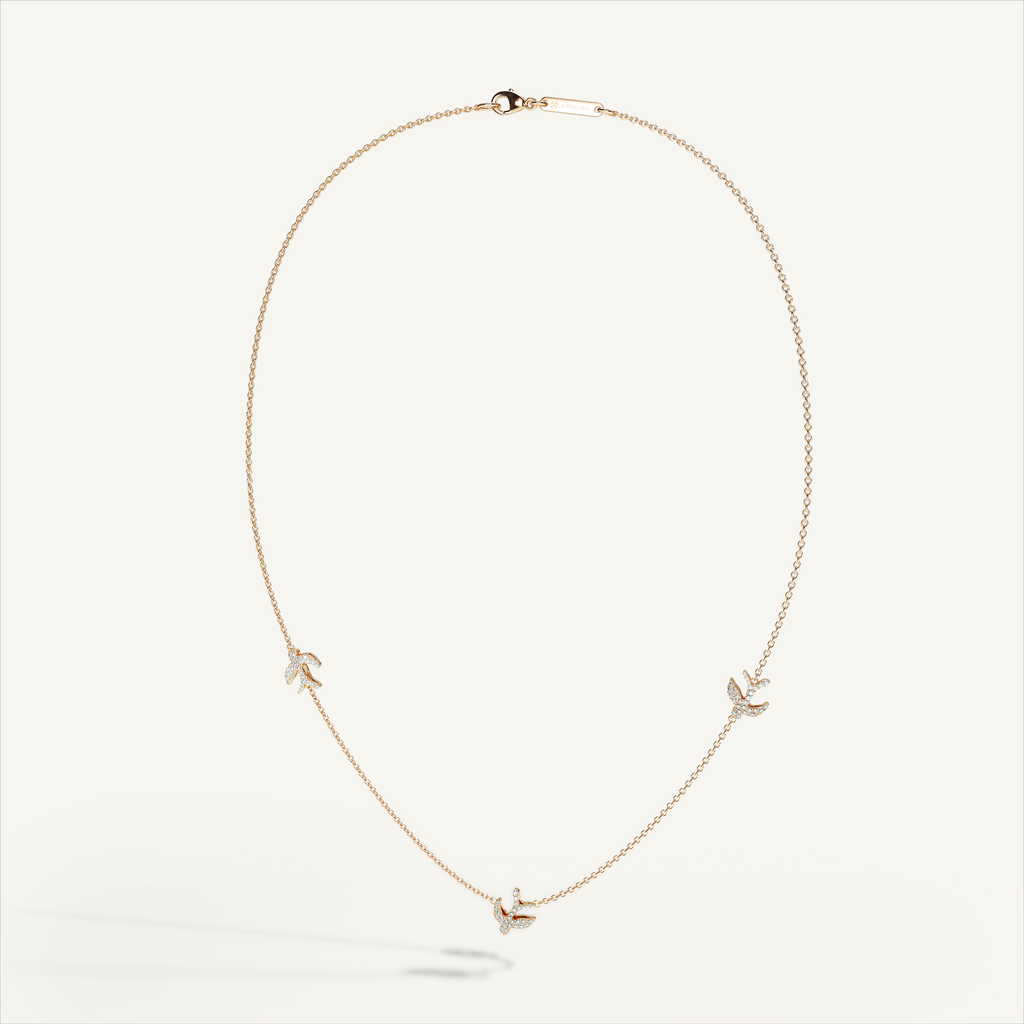 Little Nomad Trilogy Pavé Necklace — original product view 3