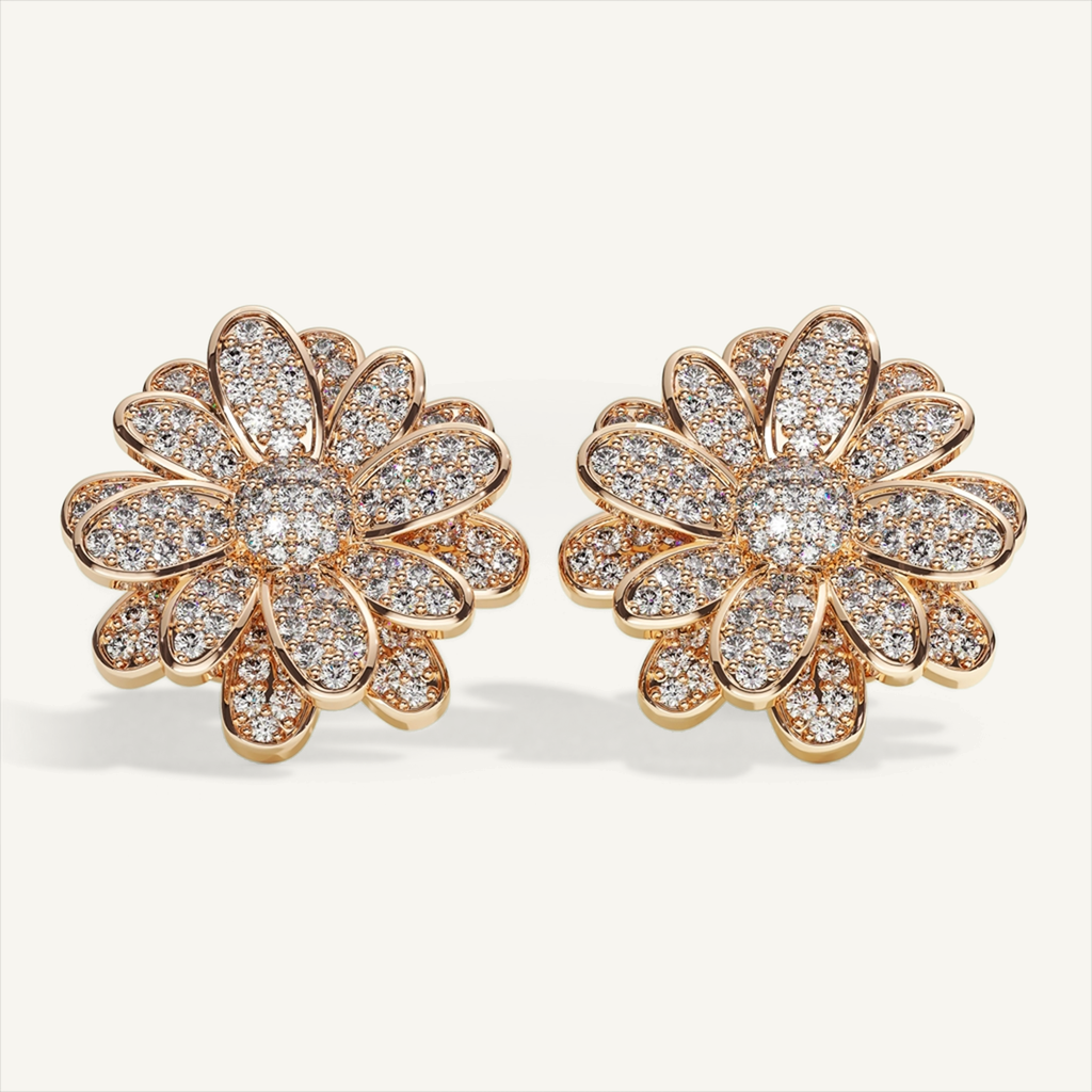 Measures of Love Grande Pavé Studs – product view 1