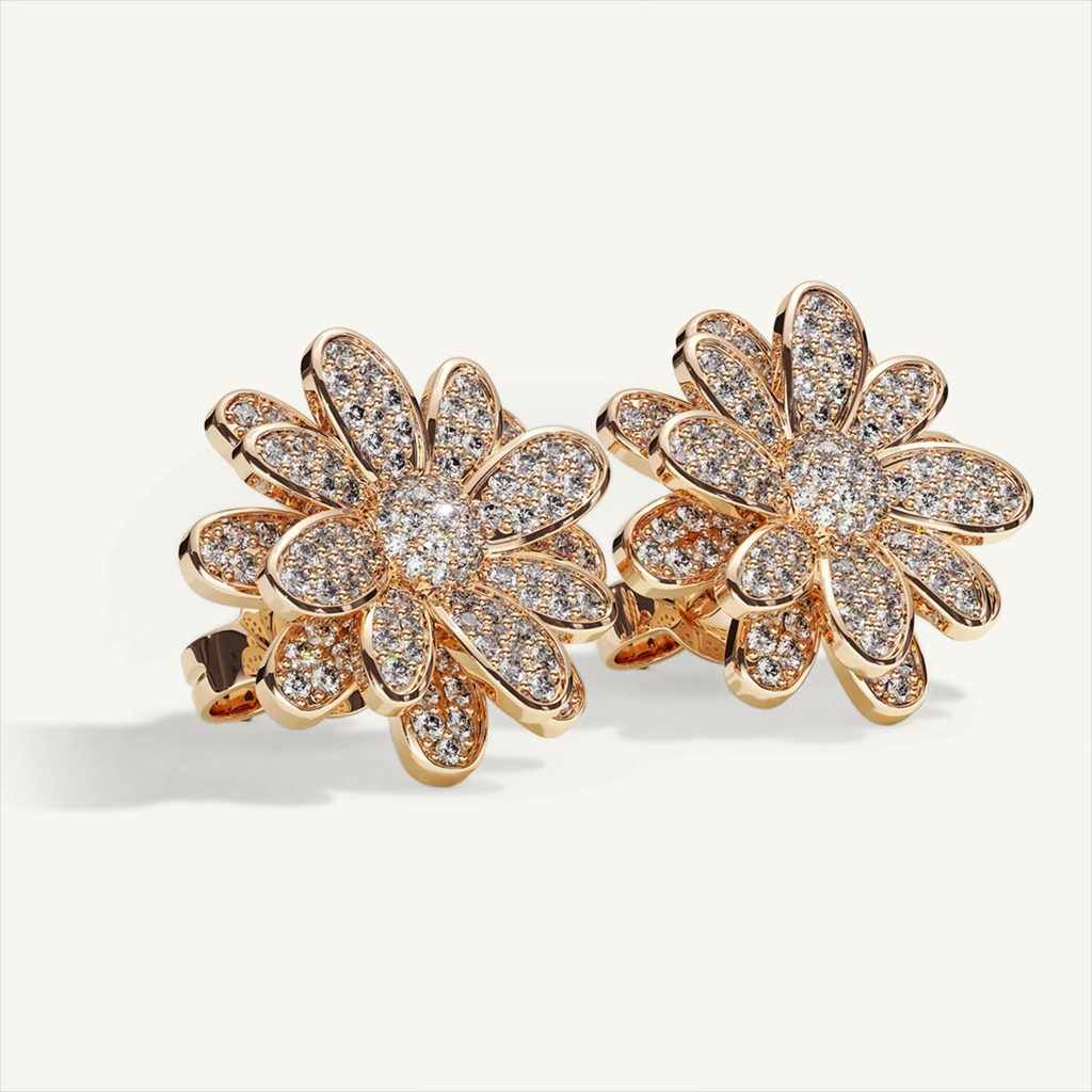 Measures of Love Grande Pavé Studs – product view 2