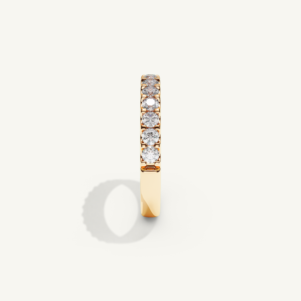 MONTE M25 3 mm Half Eternity Ring, 18K rose gold, view 4