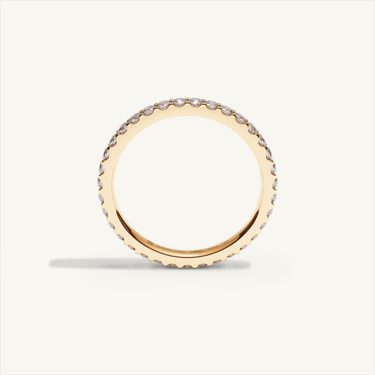 MONTE M25 diamond eternity ring in 18K rose gold — view 3