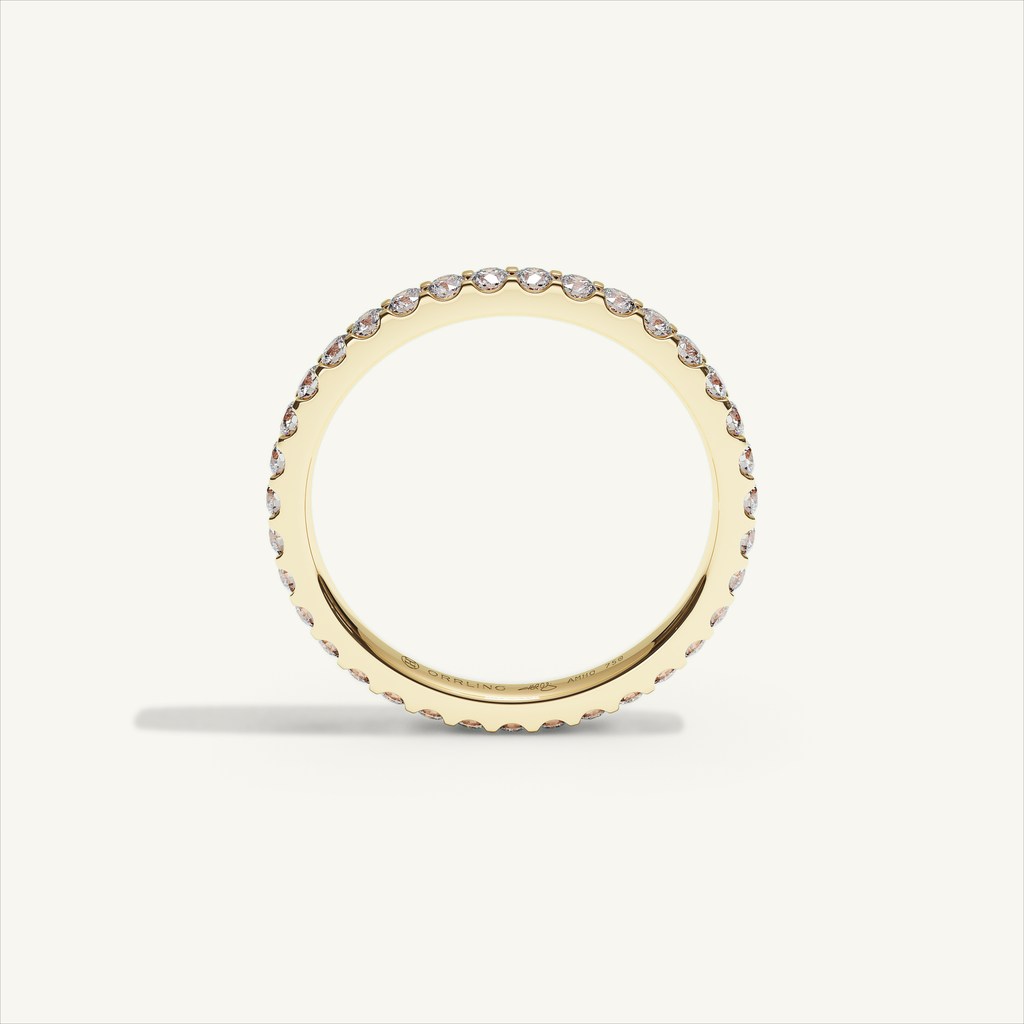 MONTE M25 diamond eternity ring in 18K yellow gold — view 3