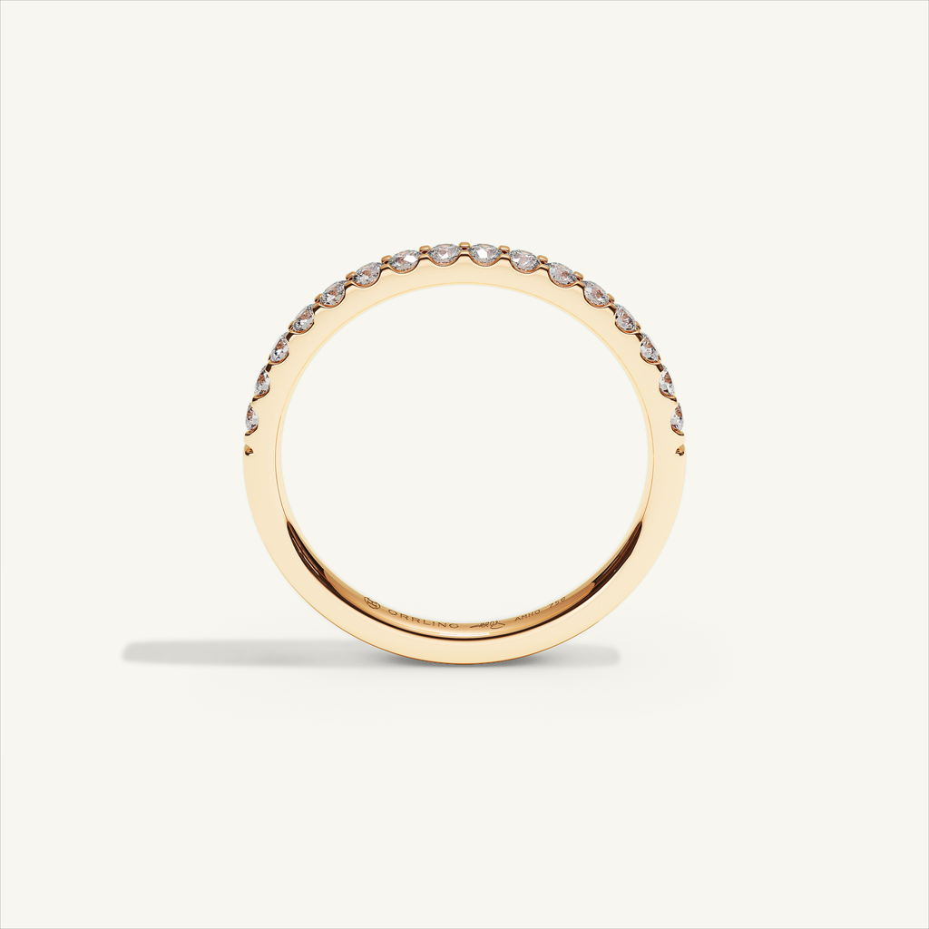 MONTE M25 Half Eternity Ring, 18K rose gold, view 3
