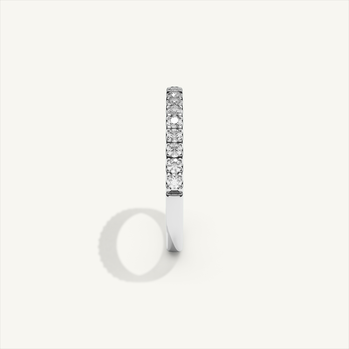 MONTE M25 Half Eternity Ring, 18K white gold, view 4