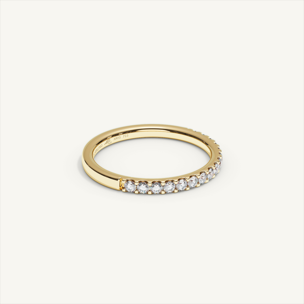 MONTE M25 Half Eternity Ring, 18K yellow gold, view 2