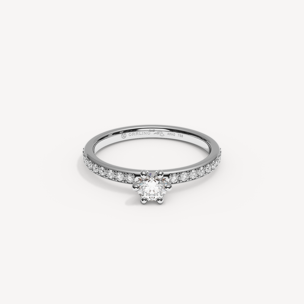ORRIELLECANAL — Round Solitaire 2 mm · Diamond Band | White Gold | View 0