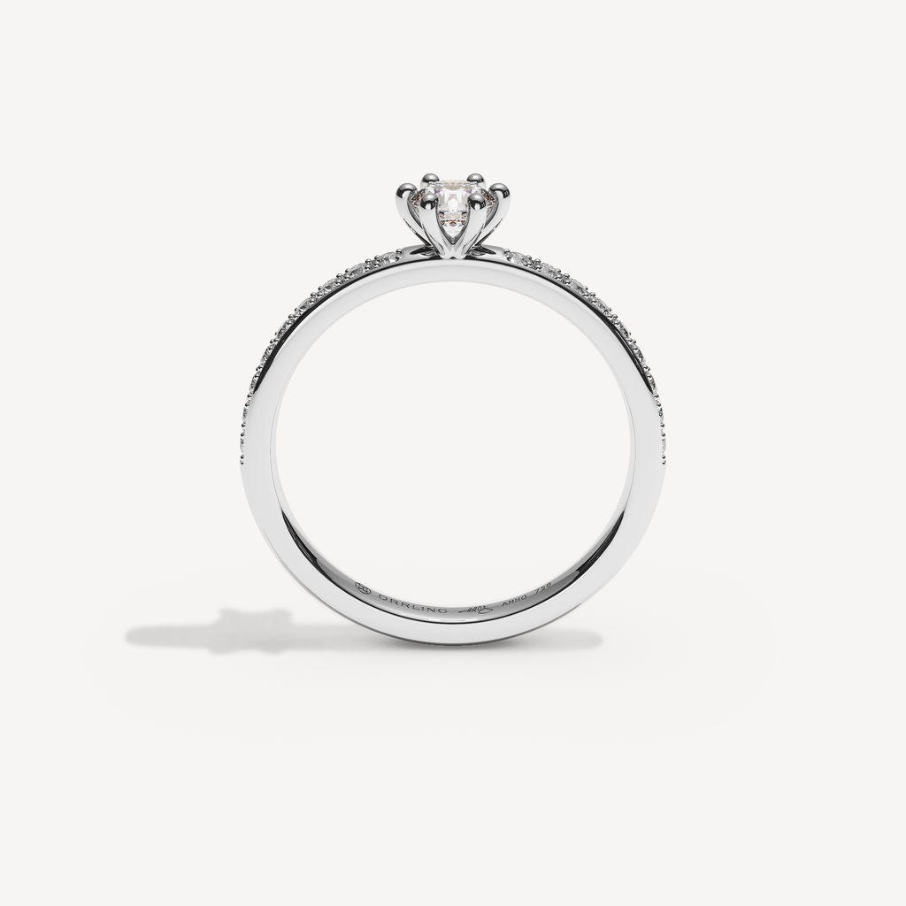 ORRIELLECANAL — Round Solitaire 2 mm · Diamond Band | White Gold | View 2