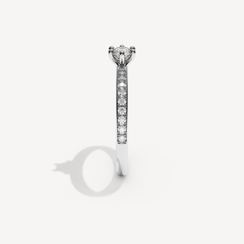 ORRIELLECANAL — Round Solitaire 2 mm · Diamond Band | White Gold | View 3