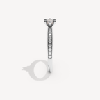 ORRIELLECANAL — Round Solitaire 2 mm · Diamond Band | White Gold | View 3