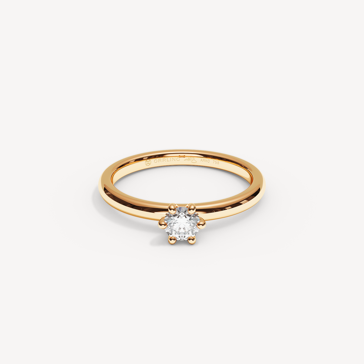 ORRIELLE — Round Solitaire 2 mm | Rose Gold | View 0