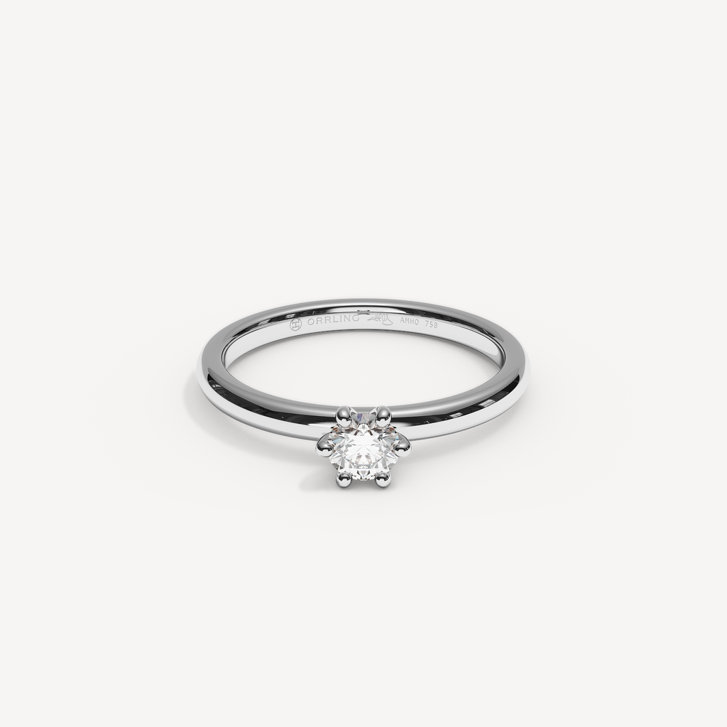 ORRIELLE — Round Solitaire 2 mm | White Gold | View 0