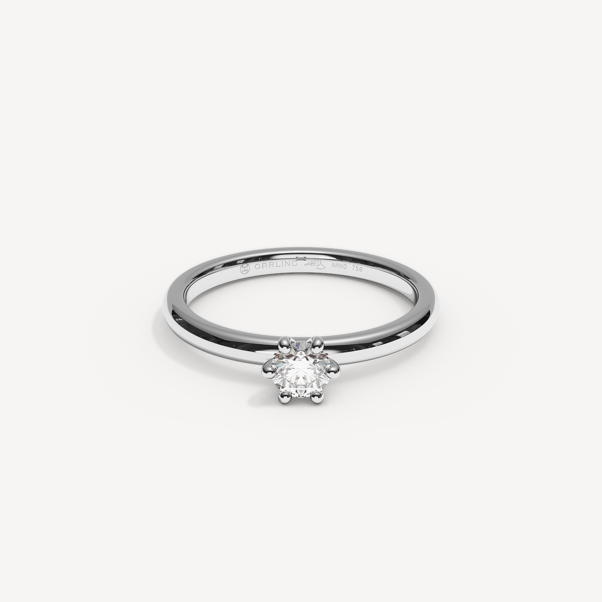 ORRIELLE — Round Solitaire 2 mm | White Gold | View 0