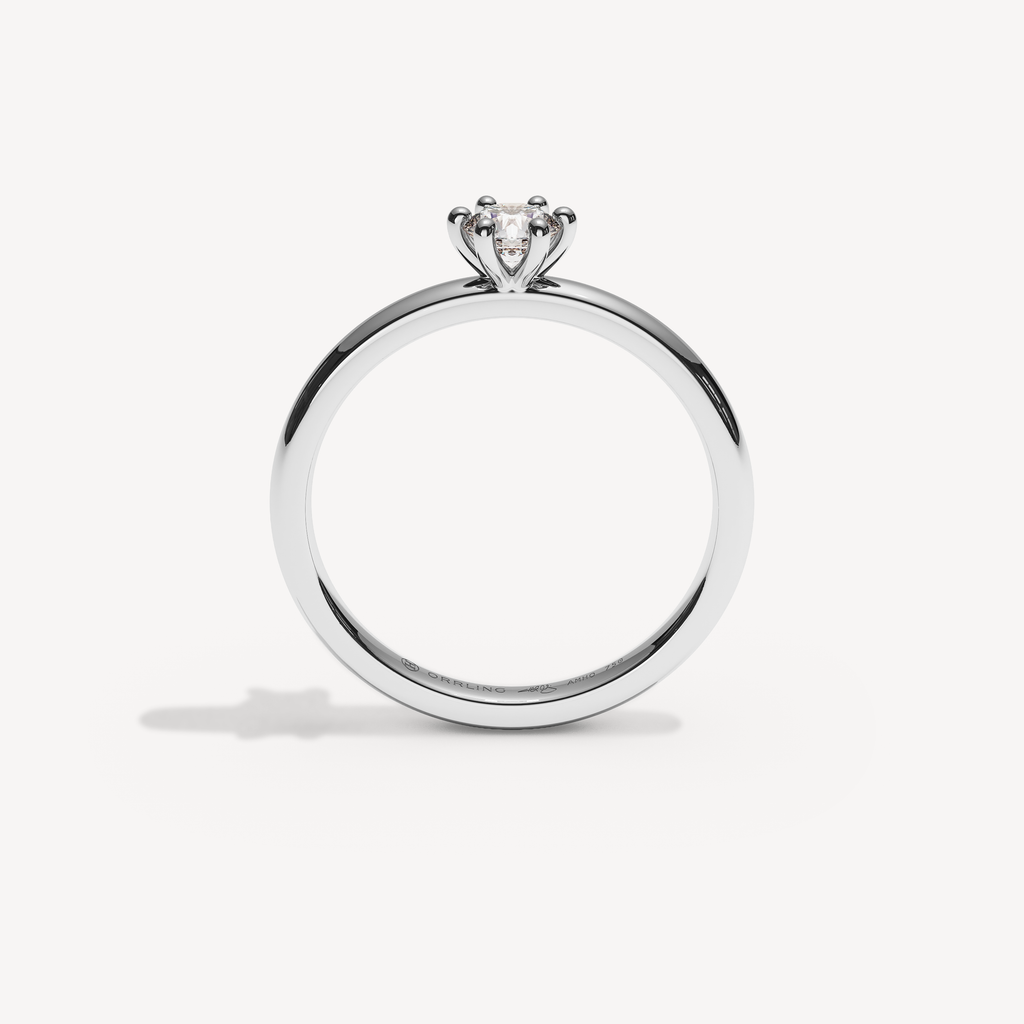 ORRIELLE — Round Solitaire 2 mm | White Gold | View 2