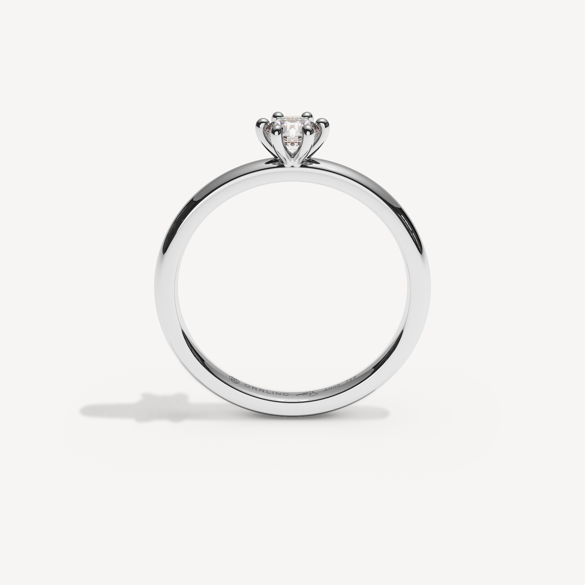 ORRIELLE — Round Solitaire 2 mm | White Gold | View 2