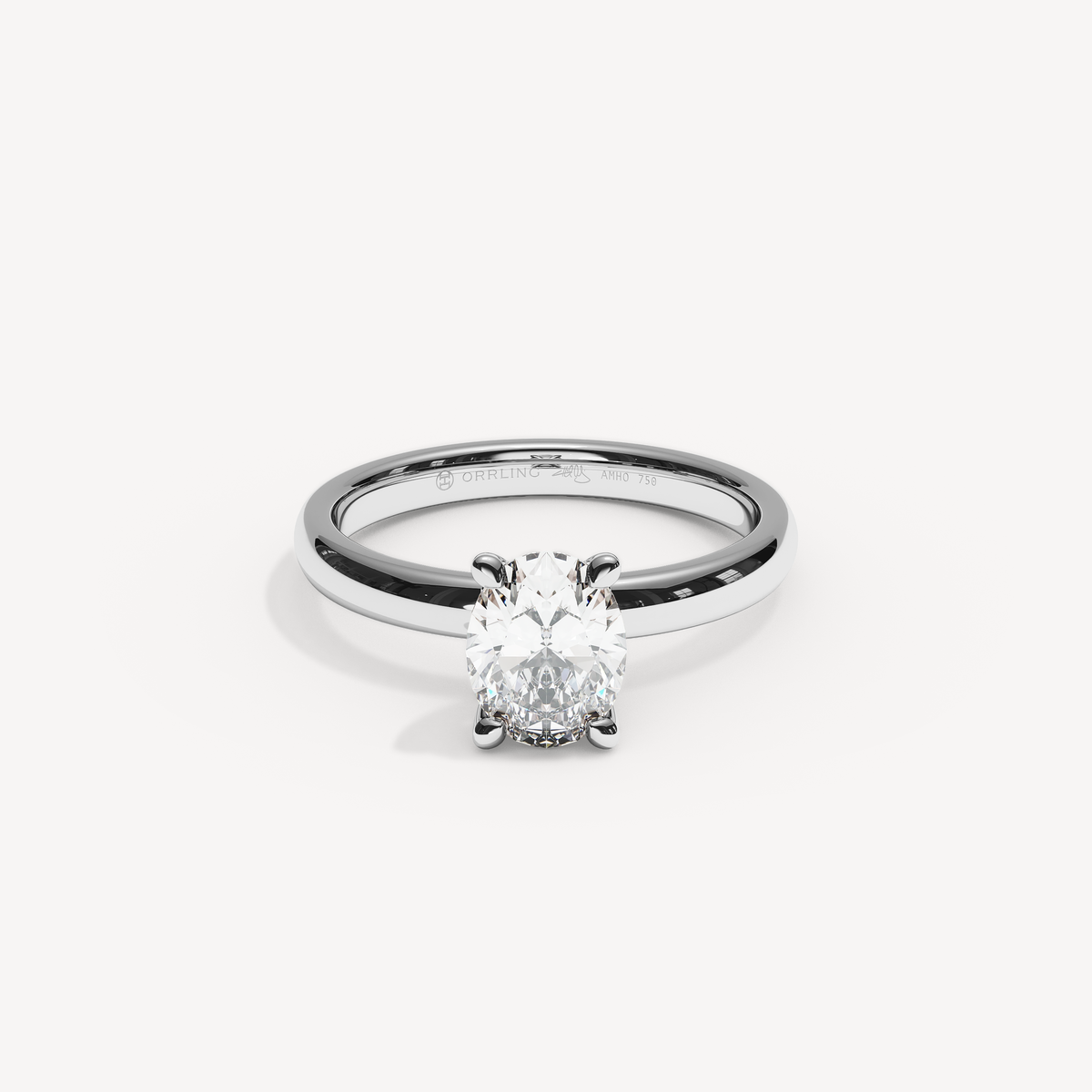 016) PHELIA 92-2,5. Oval 1,00 | White Gold | View 0