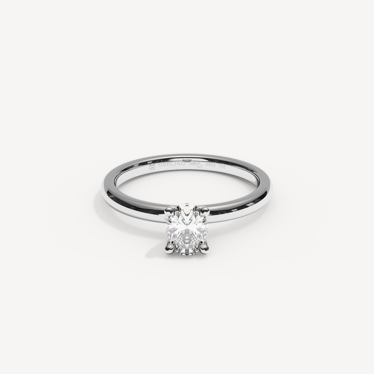 020) PHELIA 92-2. Oval 0,50 | White Gold | View 0