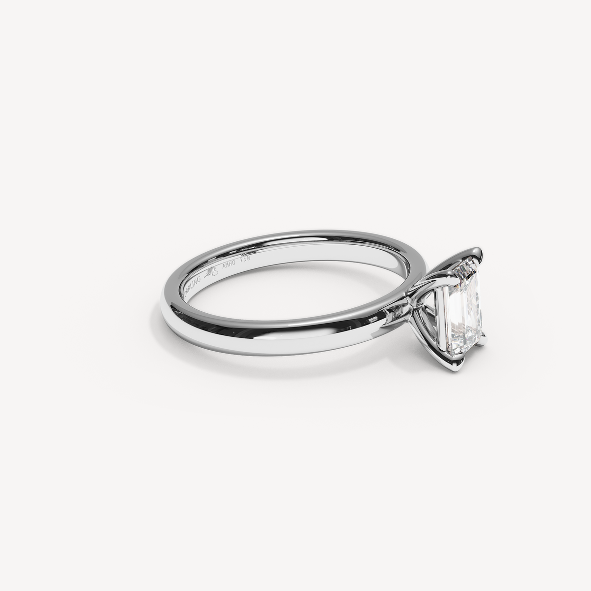 024) REFELLE 92-2,5. Smaragd 1,00 | White Gold | View 1