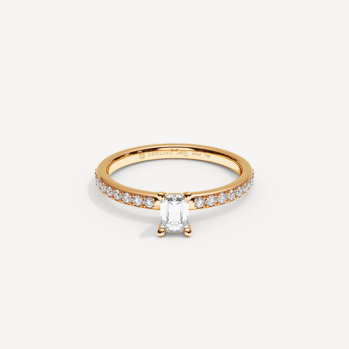 025) REFELLECANAL  92-2. Smaragd 0,30 + 0,01 sidstenar | Rose Gold | View 0