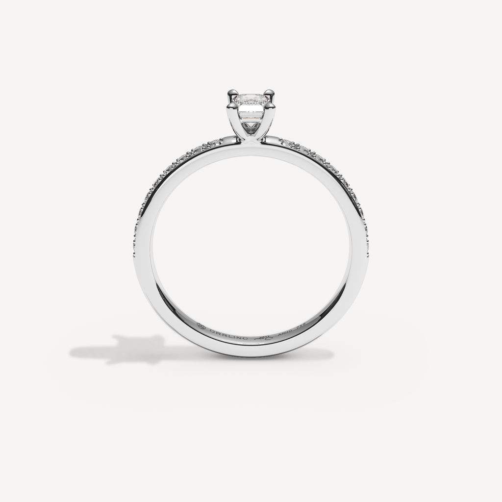 025) REFELLECANAL  92-2. Smaragd 0,30 + 0,01 sidstenar | White Gold | View 2