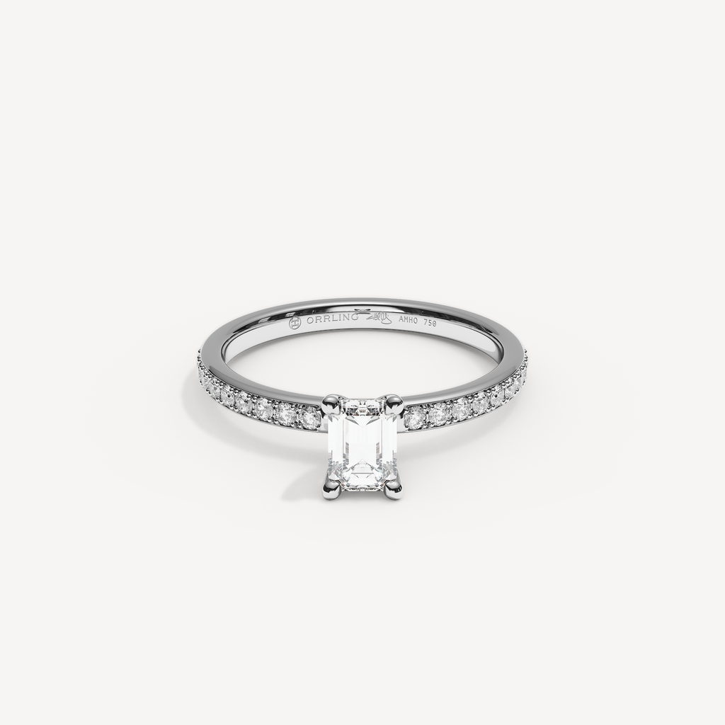 027) REFELLECANAL92-2. Smaragd 0,50 + 0,01 sidstenar | White Gold | View 0