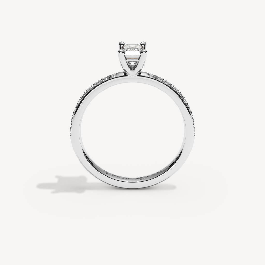027) REFELLECANAL92-2. Smaragd 0,50 + 0,01 sidstenar | White Gold | View 2