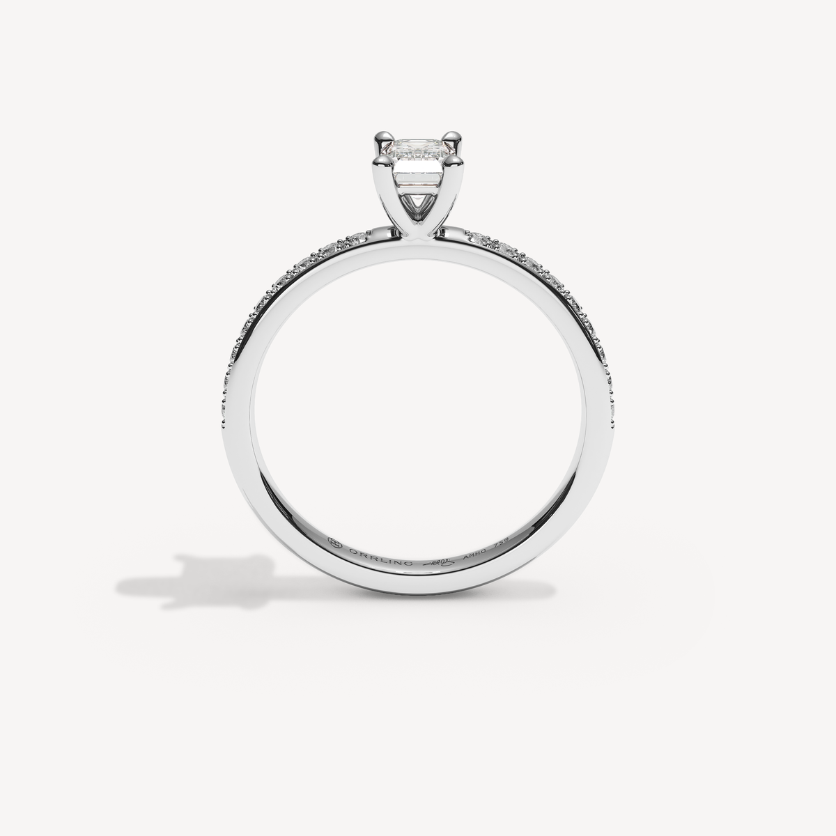 027) REFELLECANAL92-2. Smaragd 0,50 + 0,01 sidstenar | White Gold | View 2