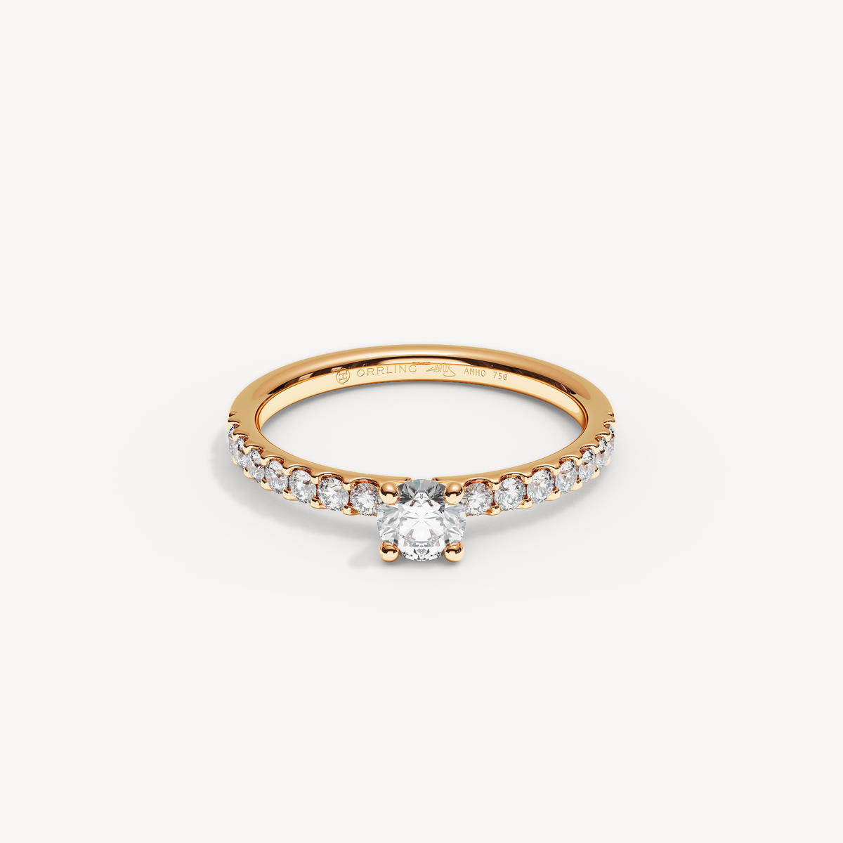 COVAMONTE — Round Solitaire 2 mm · Diamond Band | Rose Gold | View 0