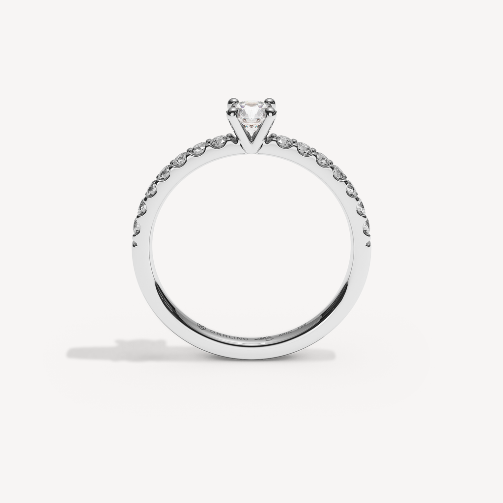 COVAMONTE — Round Solitaire 2 mm · Diamond Band | White Gold | View 2