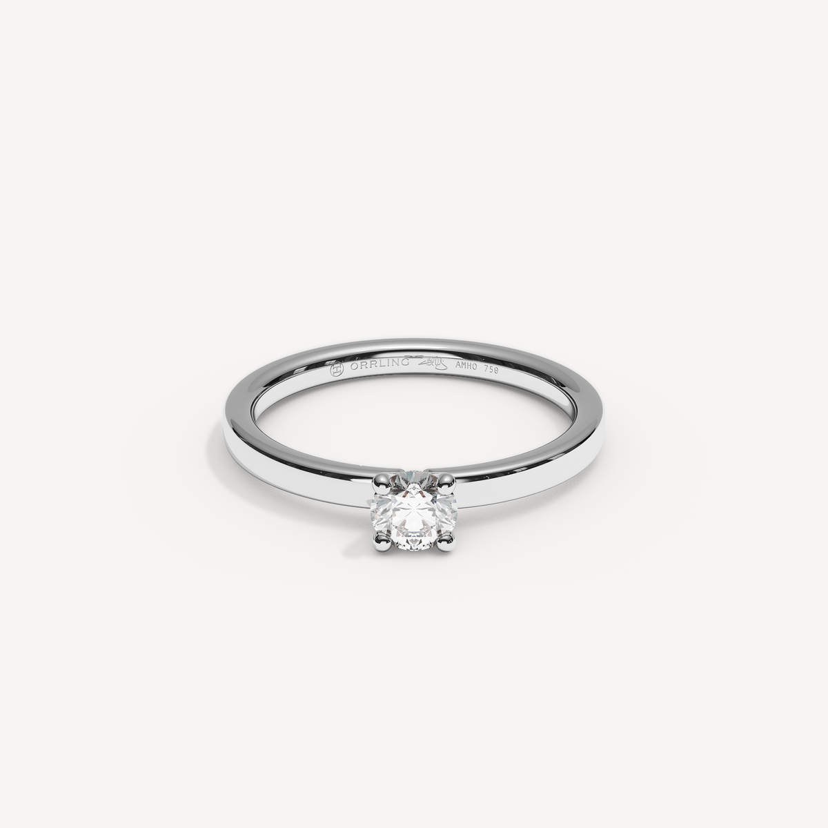 COVAMONTE — Round Solitaire 2 mm | White Gold | View 0