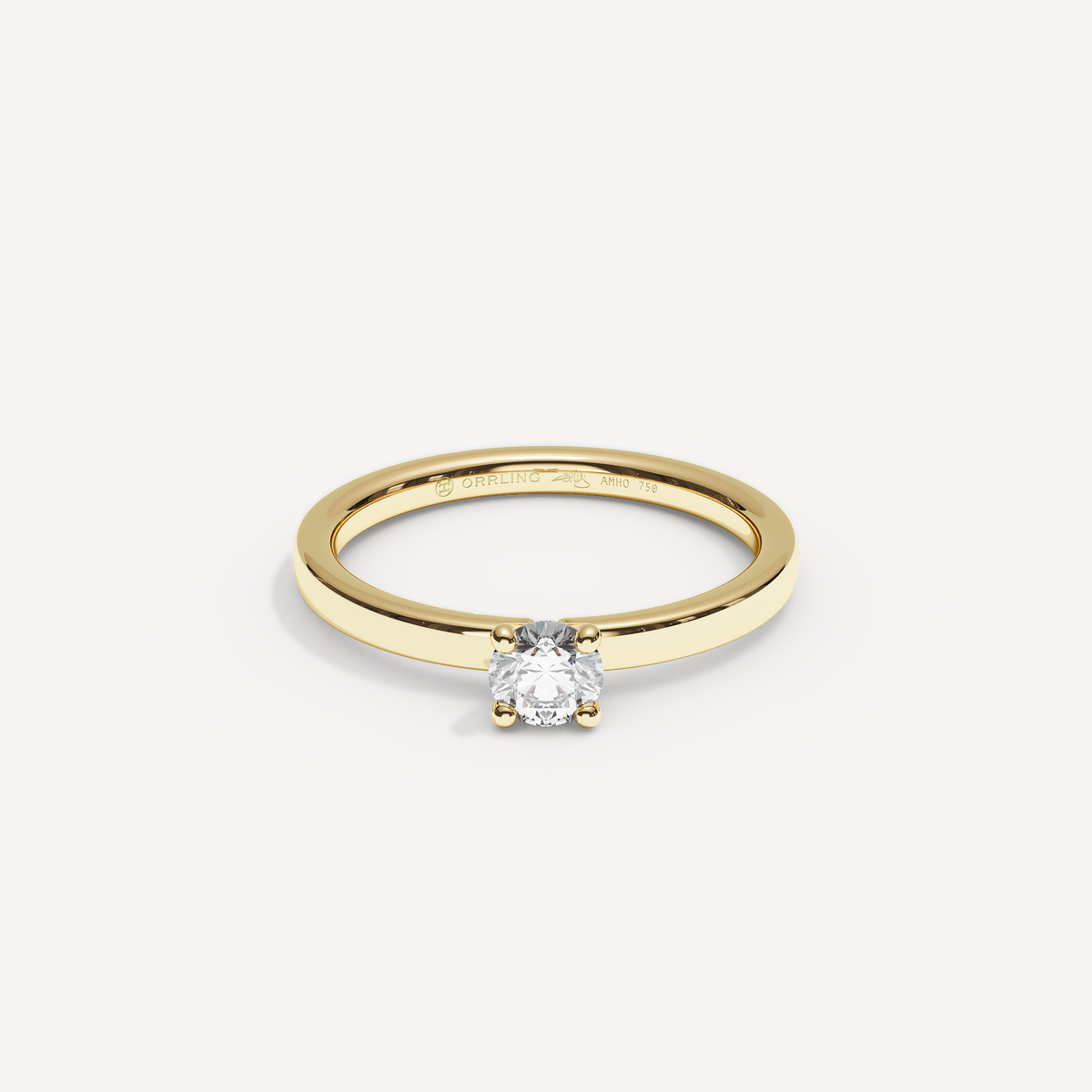 COVAMONTE — Round Solitaire 2 mm | Yellow Gold | View 0
