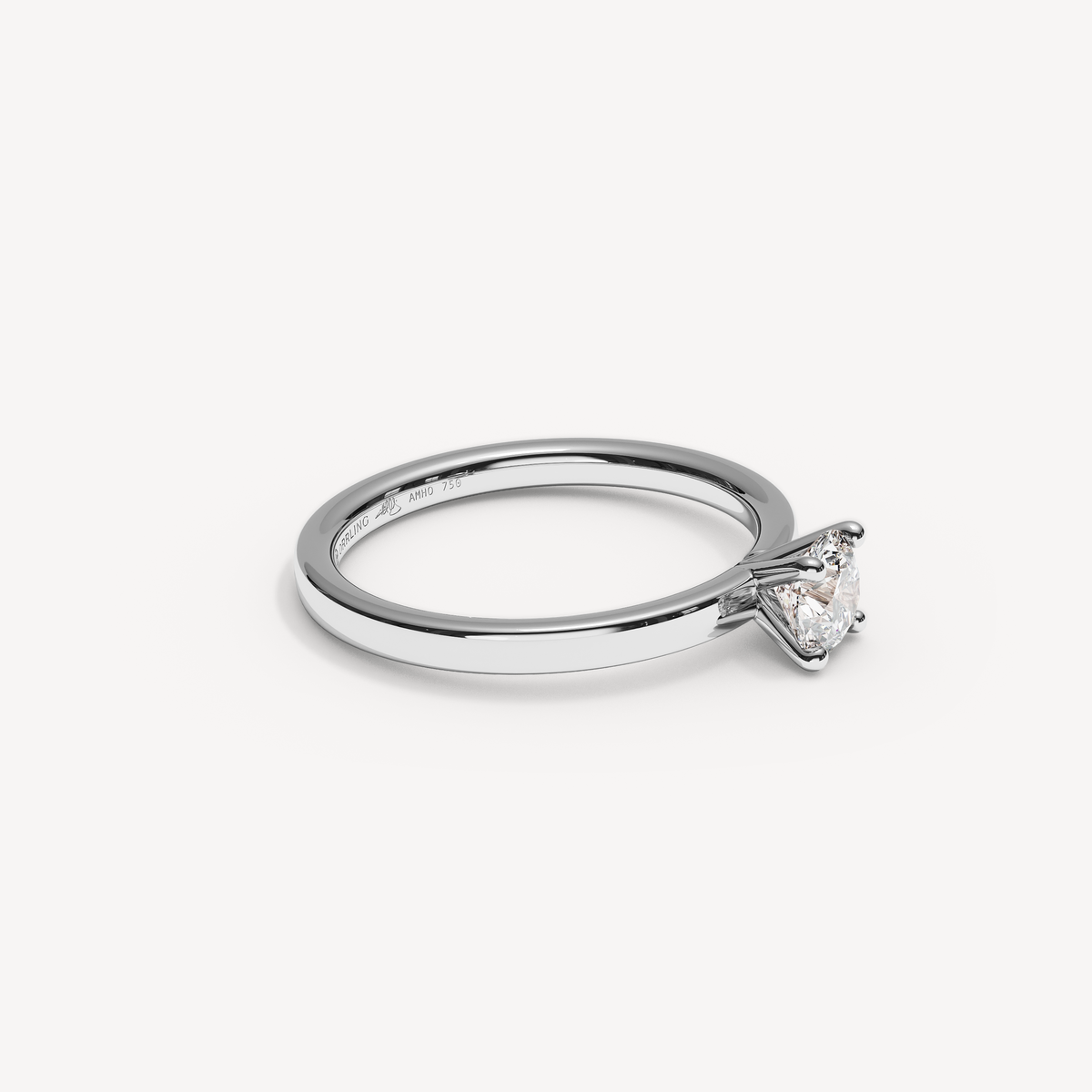 042COVAMONTE  M25. 2 mm skena. Glimmer 0,50 | White Gold | View 1