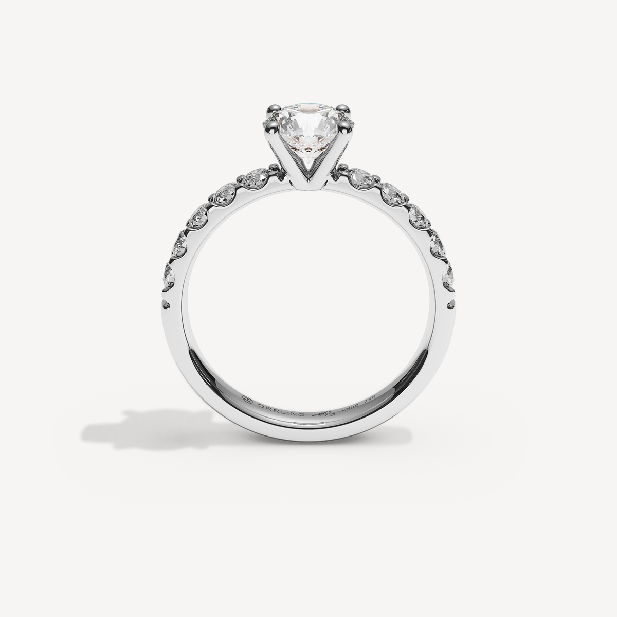 045) COVAMONTE M25. 3 mm skena. Glimmer 0,75 + 0,05 sidstenar | White Gold | View 2