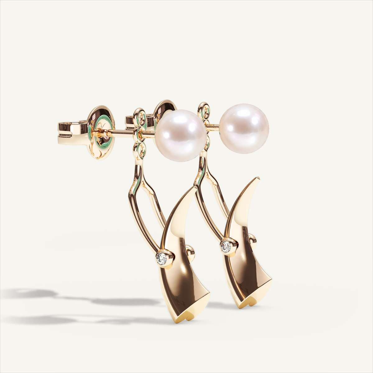 Griffe Back Drop Earrings – Akoya Pearls
