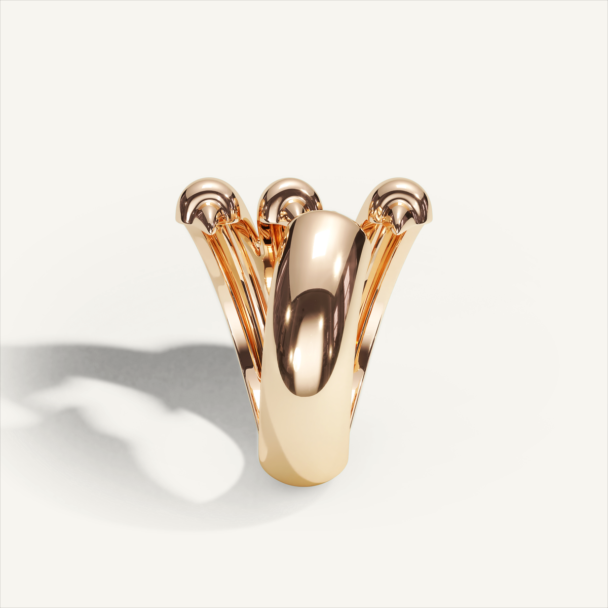 Griffe Clutch Ring in 18K rose gold, product view