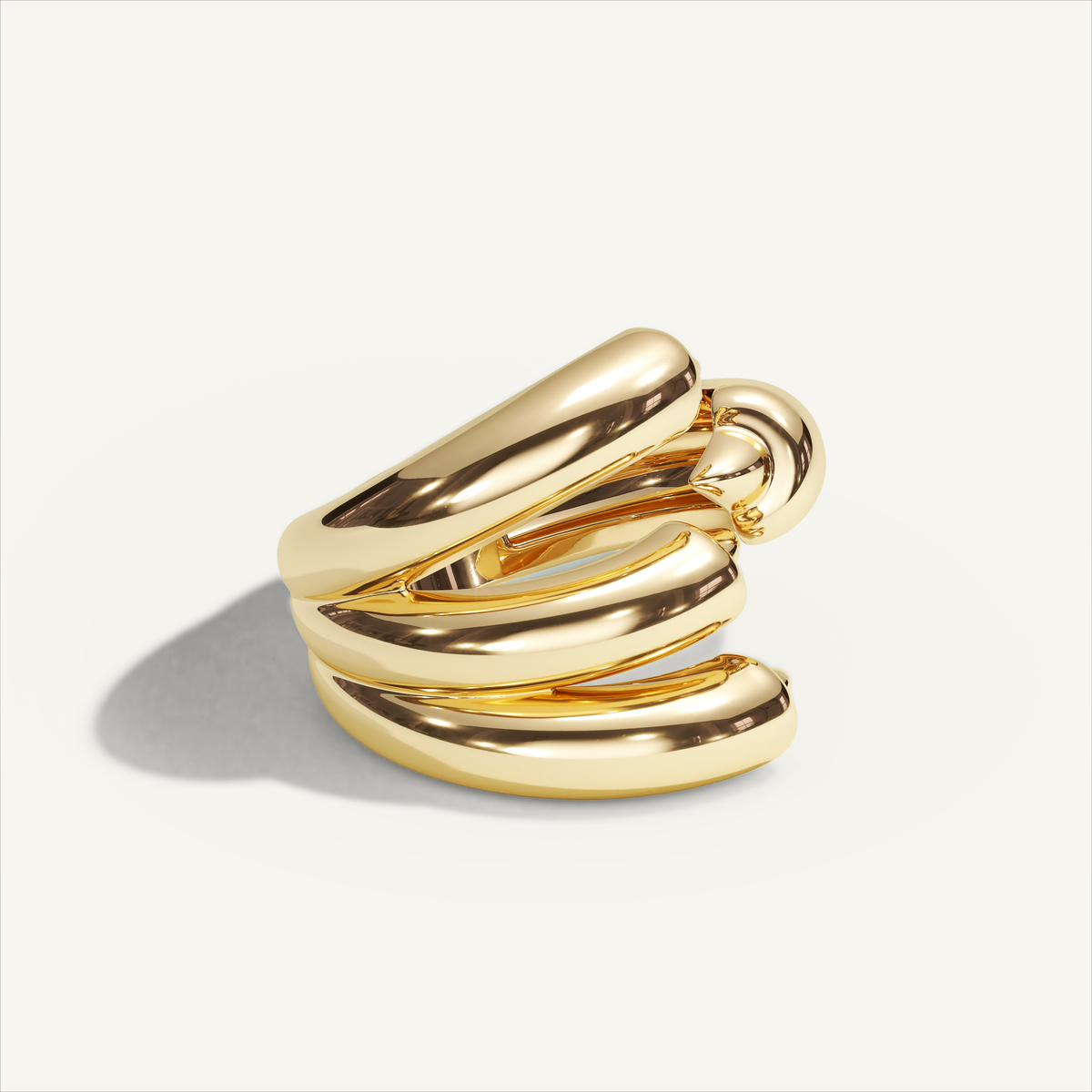 Griffe Clutch Ring in 18K yellow gold, product view