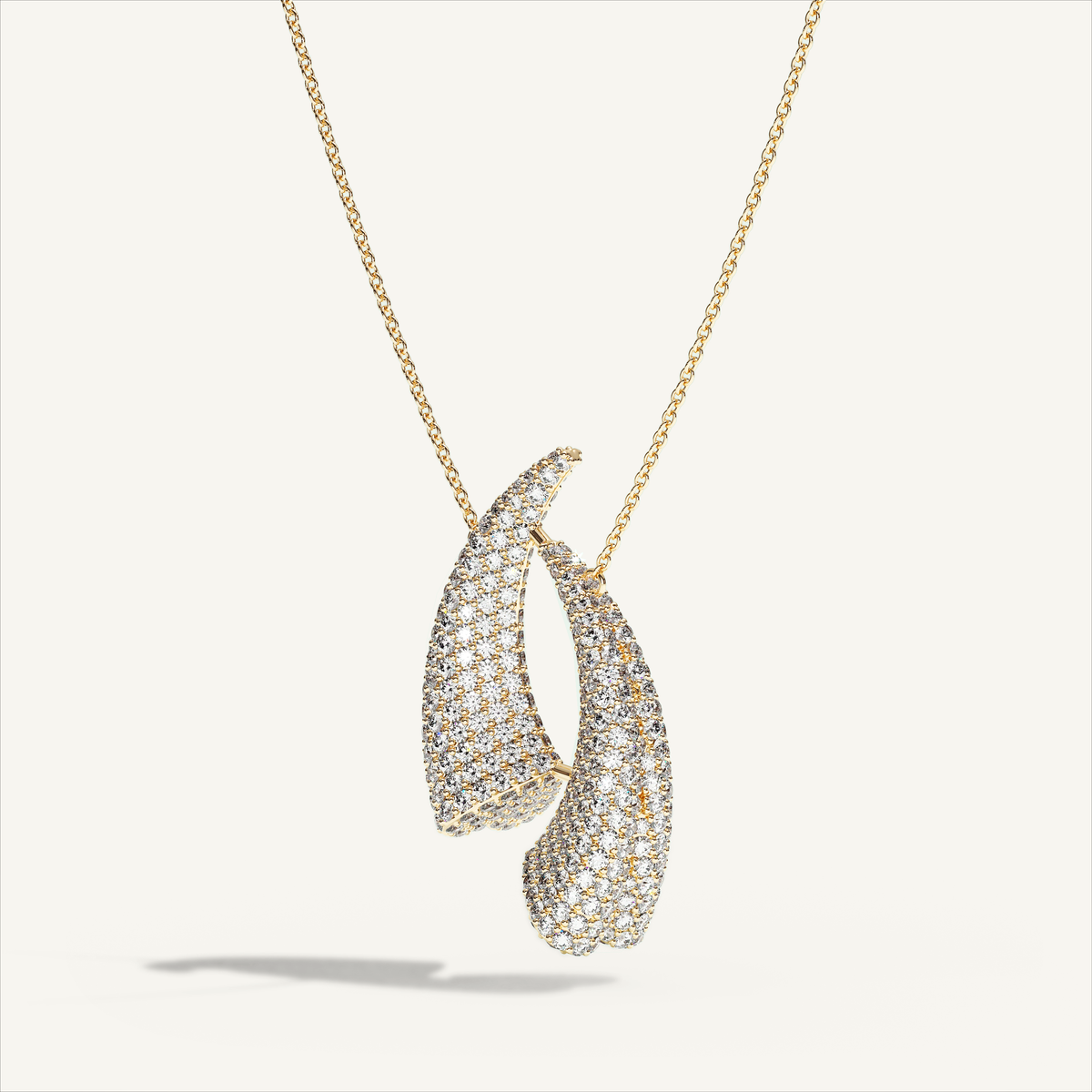 Griffe Couple Pavé Necklace