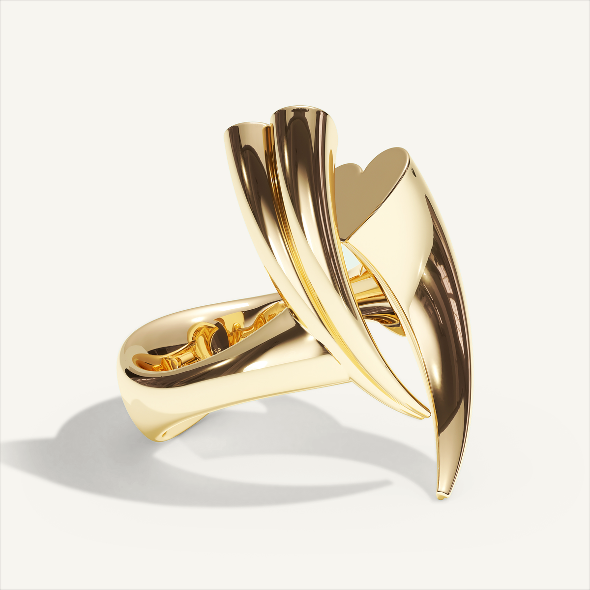 Griffe Couple Ring in 18K yellow gold, product view